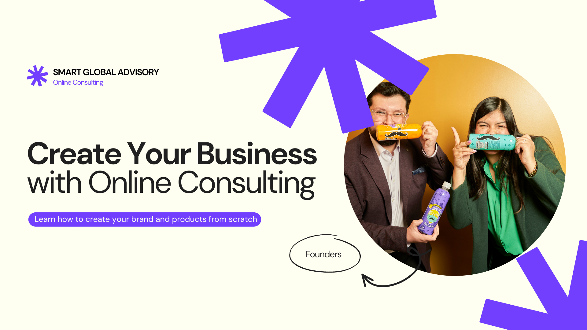 Smart Global Advisory founders presenting their food and beverage brand consulting services
